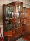 19th C Oak China  Cabinet