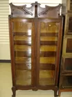 double curved glass book case