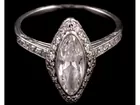 Lady's Platinum Marquise Diamond Ring,