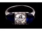 Art Deco Sapphire and Diamond Ring,