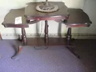 MAHOGANY HALL TABLE  WITH UNUSUAL 3 TIER