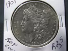 R-25 ABOUT UNC, SILVER $1.00, 1901