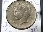 R-29, UNC SILVER $1.00, 1921 PEACE, KEY