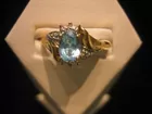 Blue Topaz & Diamond Ring