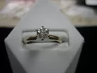 1/2 ct Diamond Solitaire set in 14K Yellow Gold