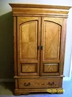 Oak Armoire, Bed, Dresser & Night Stand