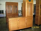 Nice 2 Piece Oak Cabinet