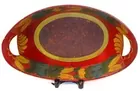 Red Toleware Apple Tray.