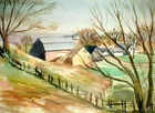 Francis B. Valentine watercolor painting