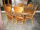 Oak table & 6 chairs