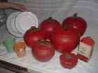 METAL APPLE CANISTER SET