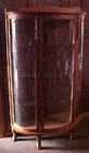 Oak Curved Glass China Cabinet