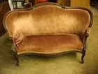 WALNUT VICTORIAN LOVE SEAT