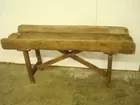PRIMITIVE CORN HUSKING TABLE