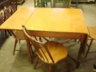 MAPLE DROP LEAF TABLE & 4 CHAIRS
