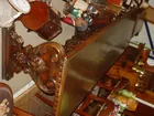 Ornate 7 Ft. Carved Library Table w/ Figural Claw