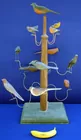 Folk Art Carved and Painted Bird Tree