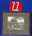 1905 Maine License Plate w Photo of Car w Plate