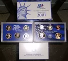 UNITED STATES MINT PROOF SET 2001. HAS CERTIFICATE