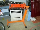 Orange engine stand w/ block
