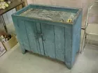 SMALL BLUE PAINTED DRYSINK 