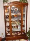 Oak china hutch w/outside pillars