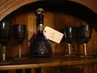 CUT GLASS DECANTER & GLASSES