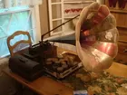 EDISON CYLINDER RECORD PLAYER W/FLOWER P