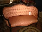 WALNUT VICTORIAN SOFA WITH CARVED FRUIT 
