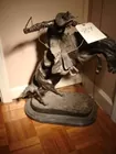 BRONZE COWBOY & HORSE WITH RIDER BY F. REMINGTON-
