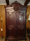 MASSIVE MAHOGANY 2 DOOR ARMOIRE