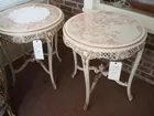 PR. FRENCH MARBLE TOP LAMP TABLES 2 PCS.