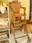 OAK FOLDING CHILD'S  HI CHAIR