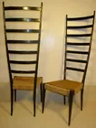 Gio Ponti Italian Ladder Back Chairs