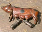 ca. 1930's folk art carved pigs