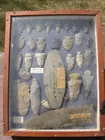 Indian arrow heads and Gorget
