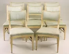Set of Eight Painted Directoire Dining Chairs, 