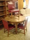 OAK TABLE & 4 CHAIRS