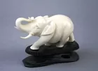 Vintage Carved Ivory Elephant Figurine