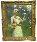 Lg. Oil on Canvas by Edwin Harris