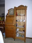 oak bookcase-secretary