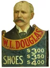 Extremely Rare W.L. Douglas Shoe Co. Flange Diecut