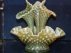 Fenton Aqua Opalescent Epergne