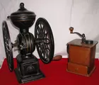 Iron double wheel coffee grinder