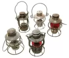 36. Five Early Railroad Signal Lanterns
