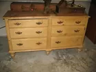 Waxed pine 6 drawer chest
