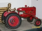 Vintage Cast Iron Farmall Tractor w/ Dri