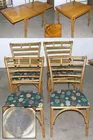 Heywood Wakefield Folding Game Table & Four Chairs