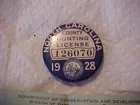 1928 NC hunting badge with papers