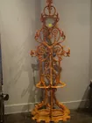 Victorian iron dolphin base hall stand